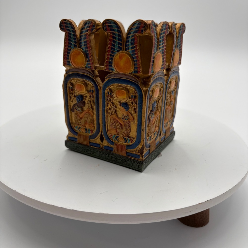 Egyptian Hieroglyph‎ Pharaoh Decorative Pencil Holder Desk Box